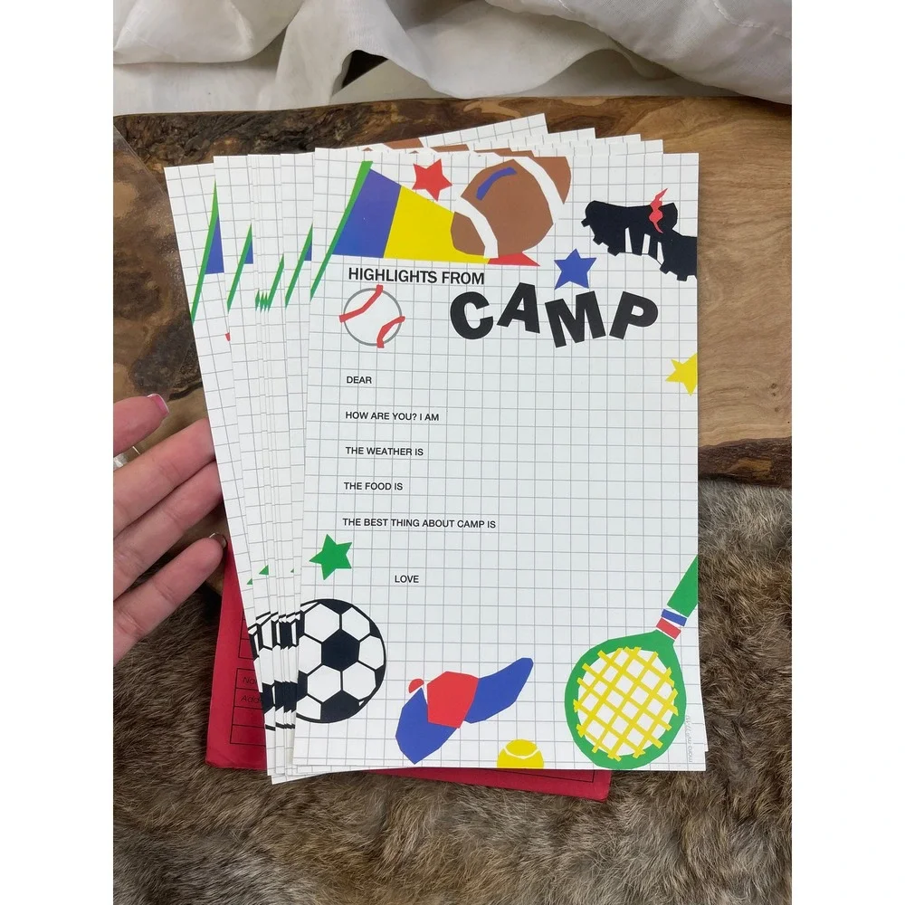 Mara-Mi camp highlights stationary letters to home‎ note sheets youth